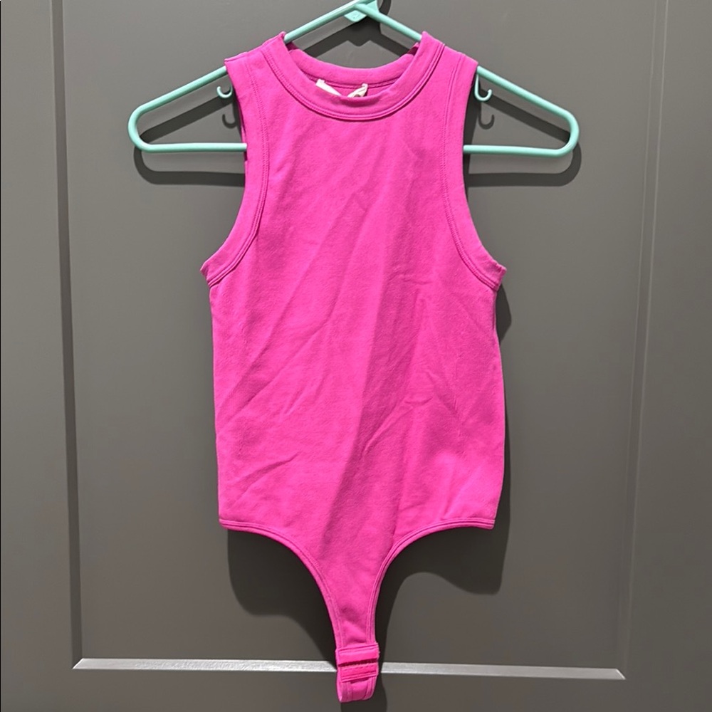 Pink Sleeveless Bodysuit